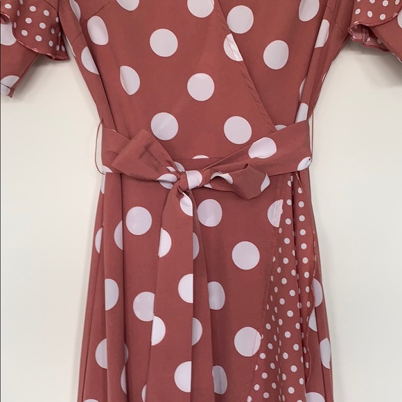 Pink polka dot maxi dress - Picture 3 of 5